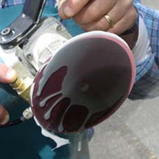 Buffing a window for glass repair in Wicker Park, IL